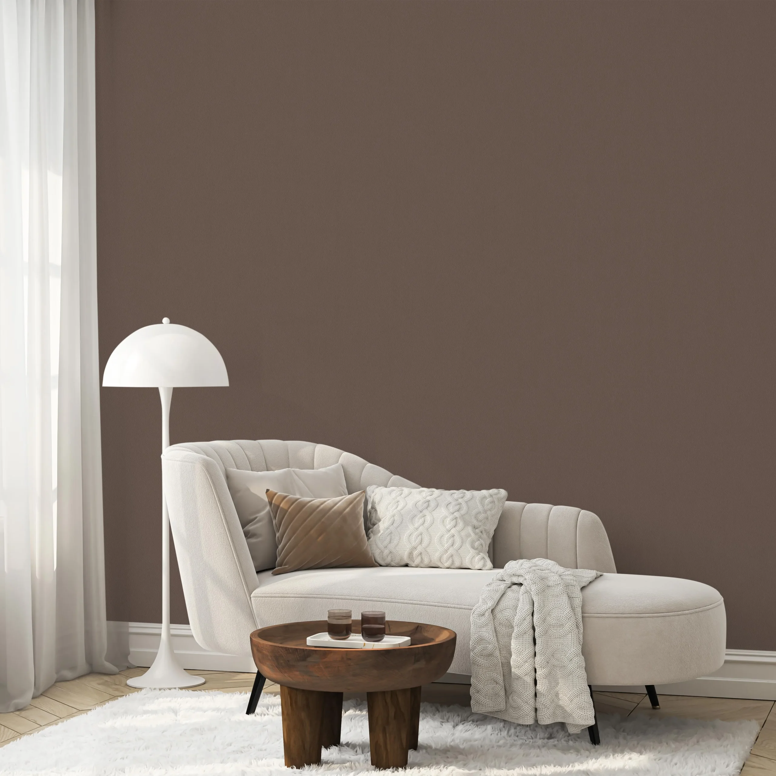 Brown Embossed Wallpaper – Natural Warmth (24201-20)